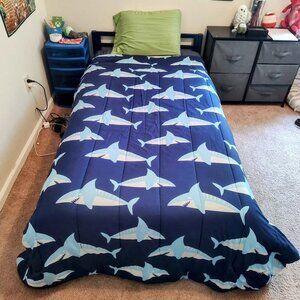 Kids Twin XL Shark Reversible Comforter